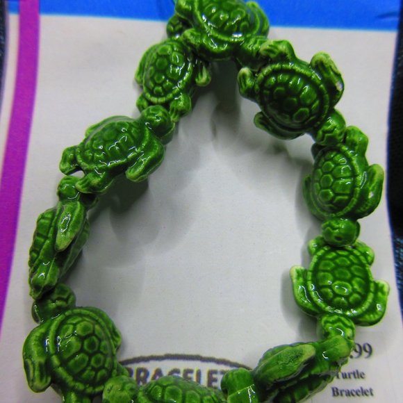 Ceramic Turtles Jewelry Stretchy Bracelet - Picture 2 of 4